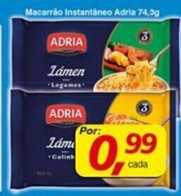 Supermercados Guanabara Macarrão Instantaneo Adria 74.3g oferta