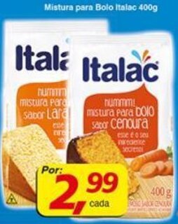 Supermercados Guanabara Mistura para Bolo Italac 400g oferta