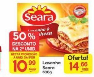 Supermercados Princesa Lasanha seara 600g oferta