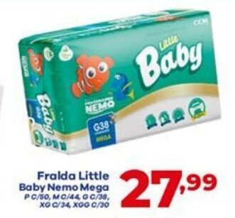 Fralda Little Baby Nemo Mega