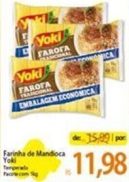 Atacadão Farinha de Mandioca Yoki 1kg oferta