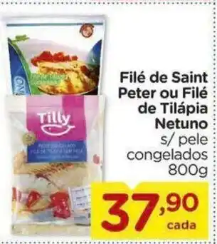 Carrefour File de Saint Peter ou File de Tilapia Netuno 800g oferta