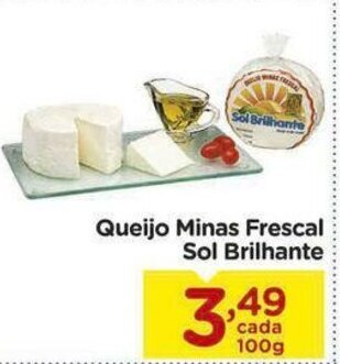 Carrefour Queijo Minas Frescal Sol Brilhante 100g oferta