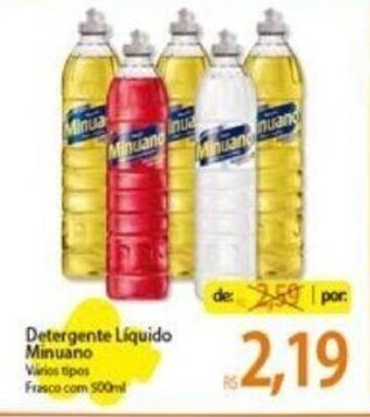 Atacadão Detergente Liquido Minuano 500ml oferta