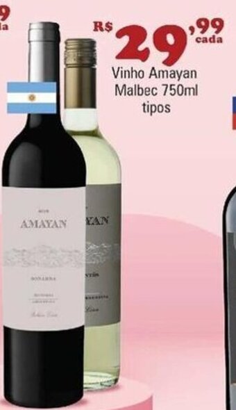 Vinho Amayan Malbec 750ml tipos