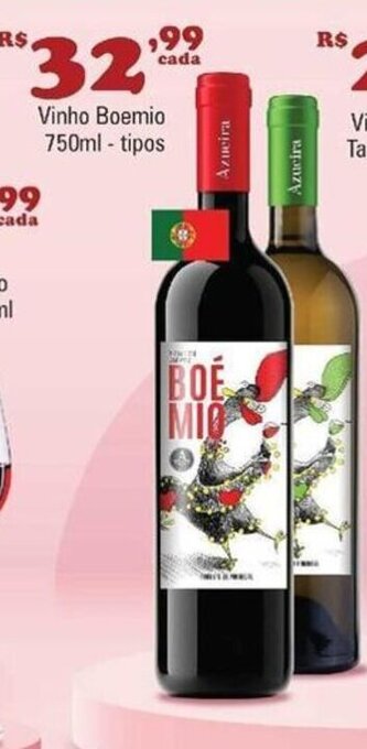 Supermercados Alvorada Vinho Boemio 750ml tipos oferta