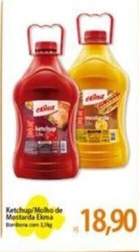 Atacadão Ketchup/ Molho de Mostarda Ekma oferta