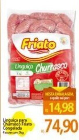 Atacadão Linguiça para Churrasco Friato Cong. 1kg oferta