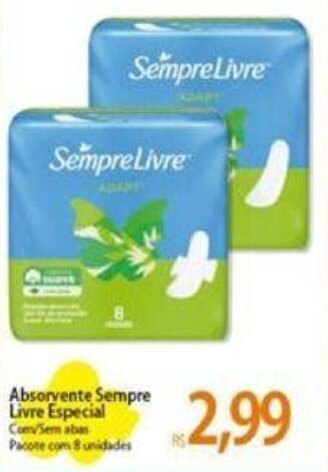 Atacadão Absorvente Sempre Livre Especial oferta