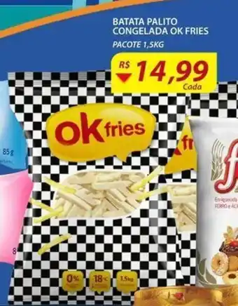 Assaí Atacadista Batata Palito Congelaga OK Fries 1.5kg oferta