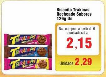Spani Atacadista Biscoito trakinas recheado sabores oferta
