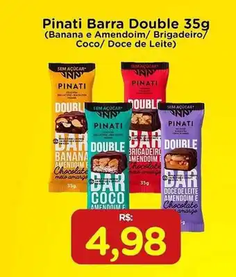 Nagumo Pinati barra double banana e amendoim- brigadeiro- coco- doce de leite leite oferta