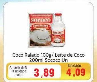 Spani Atacadista Coco ralado leite de coco sococo oferta