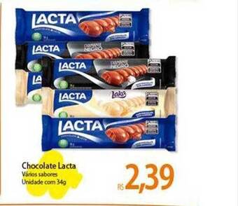 Atacadão Chocolate lacta vários sabores unidade oferta