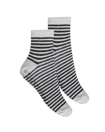 Riachuelo Meia cano médio listras - cinza/preto oferta