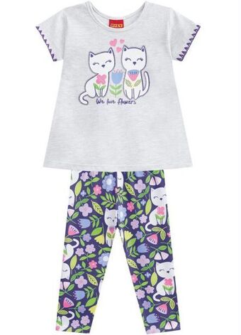Posthaus Kyly - conjunto infantil feminino mescla oferta