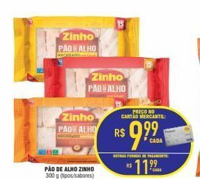 Mercantil Rodrigues Pão de alho zinho 300g oferta
