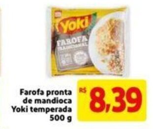 Extra Supermercado Farofa Pronta de Mandioca Yoki temperada 500g oferta