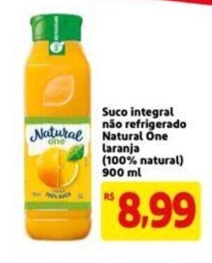 Extra Supermercado Suco Integral Não Ref. Natural One laranja 900ml oferta
