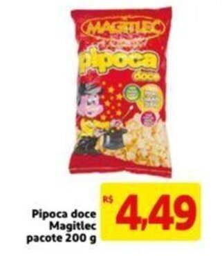 Pipoca doce Magitlec pacote 200g