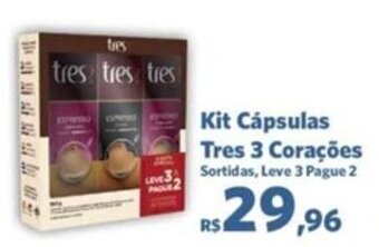 Sam's Club Kit Cápsulas Tres 3 Corações oferta