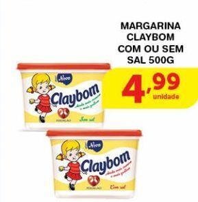 Roldão Margarina claybom com ou sem sal 500g oferta