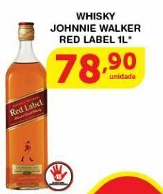 Roldão Whisky johnnie walker red label 1l oferta