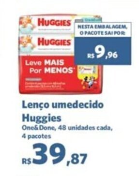 Sam's Club Lenço Umedecido Huggies oferta