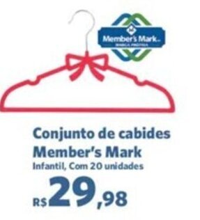 Sam's Club Conjunto de cabides Member's Mark oferta