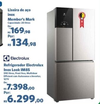 Sam's Club Electrolux Refrigerador Inox Look IM8S oferta
