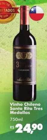 Big Box Vinho chileno santa rita tres medallas oferta