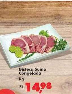 Big Box Bisteca suína congelada kg oferta