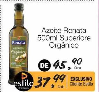 Supermercado Dalben Azeite renata superiore orgânico oferta