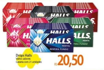 Atacadão Drops Halls 21 unidades oferta