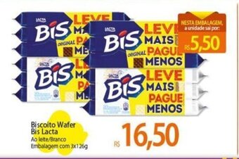 Atacadão Biscoito Wafer Bis lacta 3x126g oferta