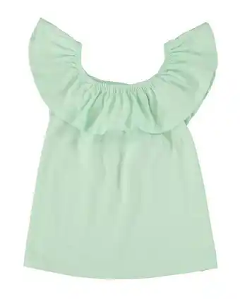 Blusa infantil ciganinha com babados verde menta tam 4 a 10 pool by riachuelo