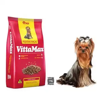 Ourinhos Hipermercado Ração para cães raças pequenas vittamax arroz e frango embalagem 1kg oferta