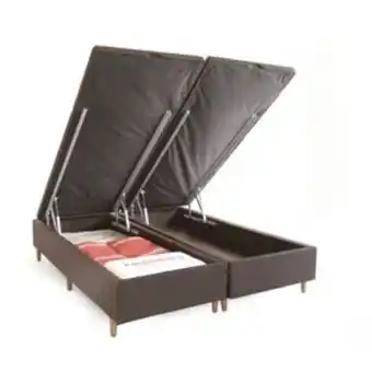 Lojas Certel Box casal com sommier kappesberg bau010 158x198cm jacquard cinza oferta