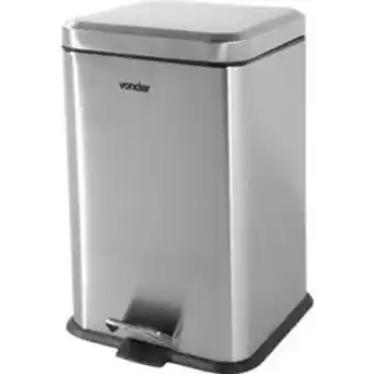 Comjol Lixeira inox retangular 20 litros com pedal vonder oferta