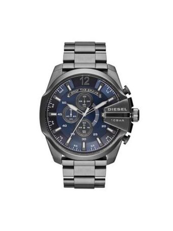 Relógio masculino diesel mega chief em aço inoxidável bronze com cronógrafo