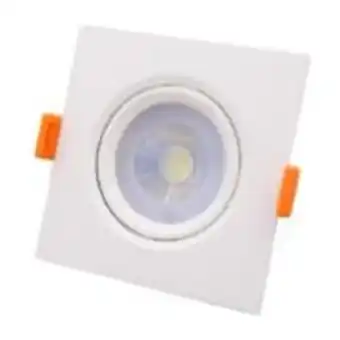 Spot led de embutir plástico quadrado 5,0w branca - ecoline 