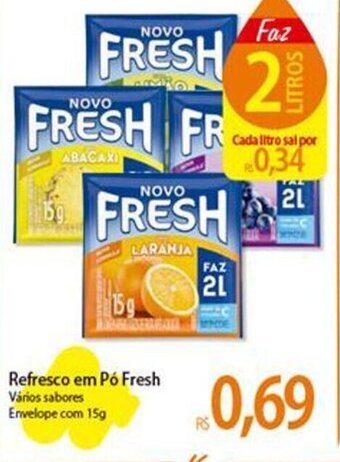 Atacadão Refresco em pó Fresh 15g oferta