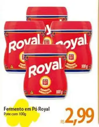 Atacadão Fermento em pó Royal 100g oferta