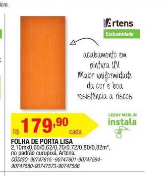 Leroy Merlin Folha De Porta Lisa Artens oferta