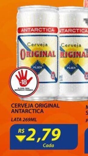 Assaí Atacadista Cerveja Original Antarctica 269ml oferta