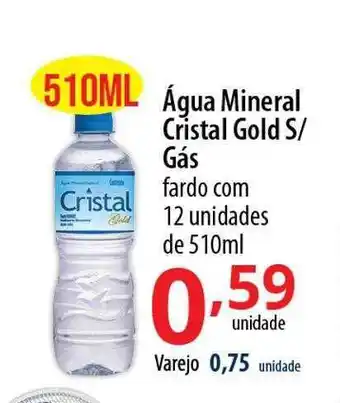 Água mineral cristal gold s gas