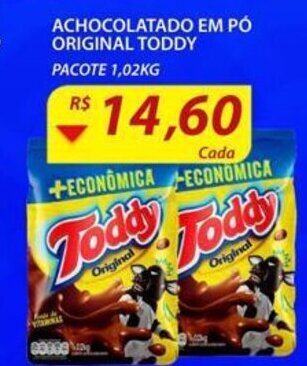 Assaí Atacadista Achocolatado em pó Original Toddy 1.02kg oferta