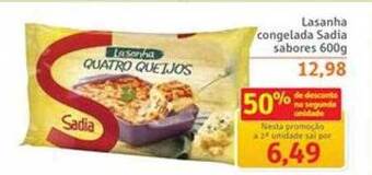 Sonda Lasanha congelada sadia sabores oferta