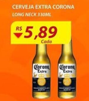 Assaí Atacadista Cerveja Extra Corona long neck 330ml oferta