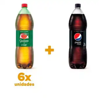 Pão de Açúcar Combo com 6 unidades de refrigerante guaraná antarctica garrafa 2l + refrigerante pepsi zero garrafa 2l oferta